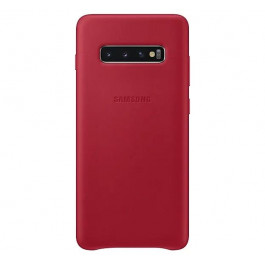   Samsung G975 Galaxy S10+ Leather Cover Red (EF-VG975LREG)