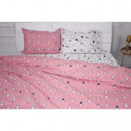   MirSon Постільна білизна  Бязь Ranforce Elite 17-0528 Bunnies pink Сімейний 160x220 (2200004733333)