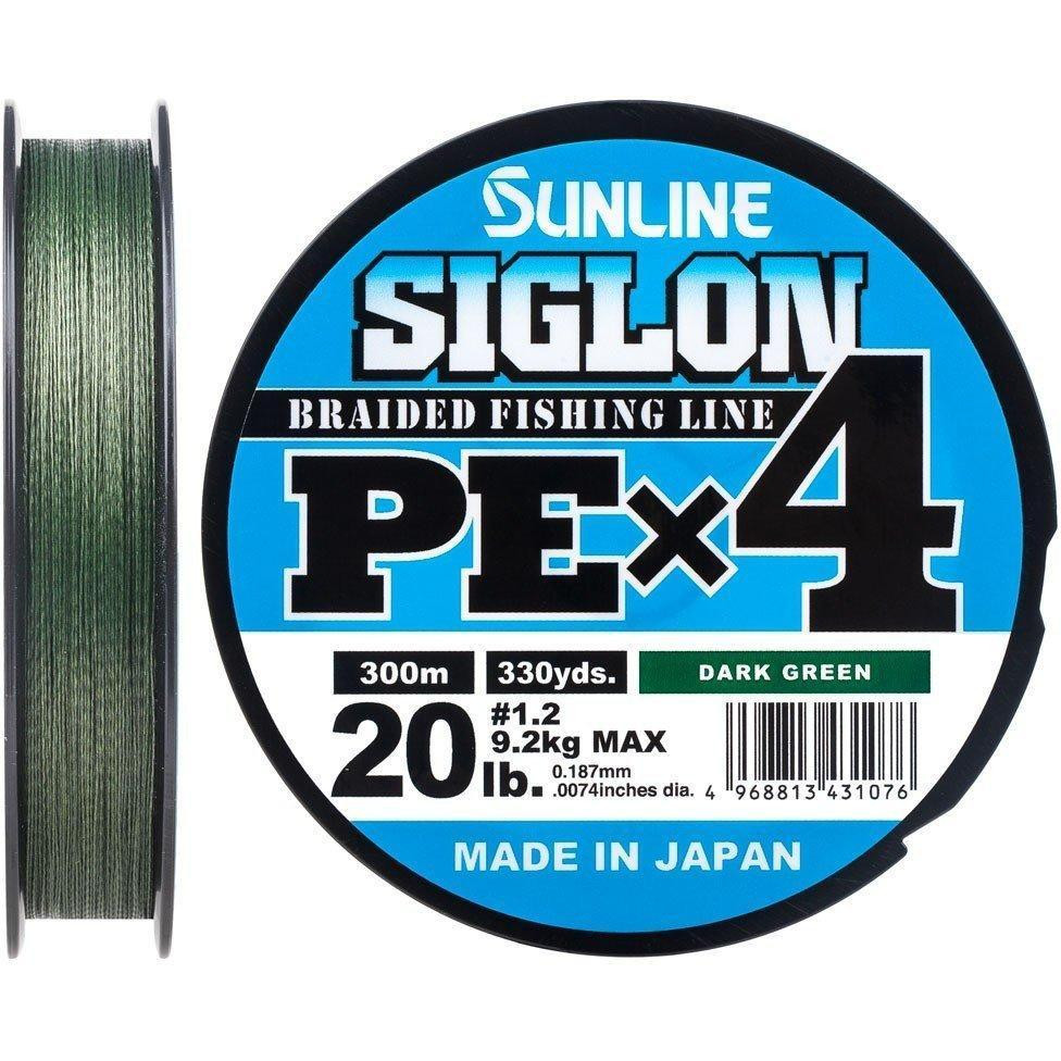 Sunline Siglon PE X4 / Dark Green / #1.2 / 0.187mm 150m 9.2kg - зображення 1