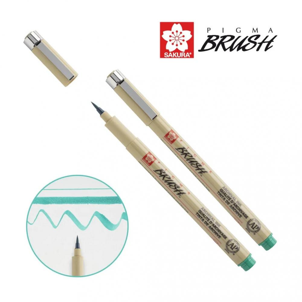 Sakura Лайнер  пензель PIGMA Brush, Зелений (084511352100) - зображення 1