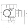 KOER Кран с американкой "антипротечка" с термометром  KR.1033-Gi - 1'' угловой (KR2894) - зображення 3