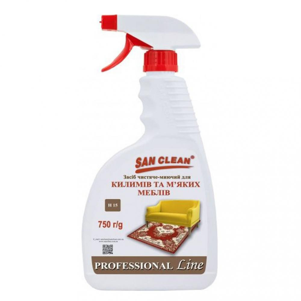 Сан Клин Средство SAN CLEAN PROF Line для ковров и мягкой мебели 0,75 л (4820003544259) - зображення 1