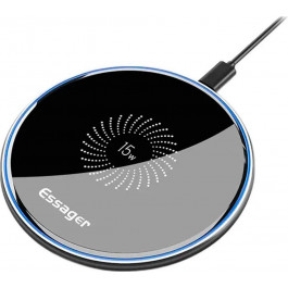   Essager 15W Mirrow Desktop Qi Magnetic Wireless Charger Black (EWXZMX-JMB01)