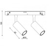 Kloodi Світильник магнітний трековий  KDMG-SPOT30 2x3W 3K BK - зображення 4