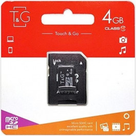   T&G 4 GB microSDHC Class 10 + SD-adapter (TG-4GBSDCL10-01)