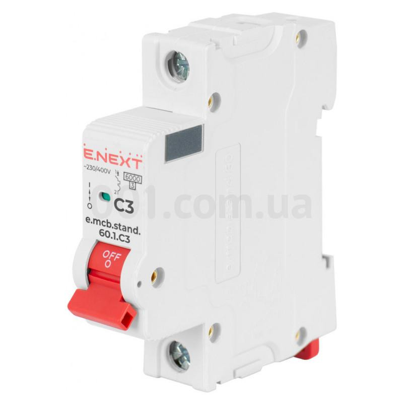 E.NEXT e.mcb.stand.60.1.C3 1р, 3А, C, 6кА (s002103) - зображення 1