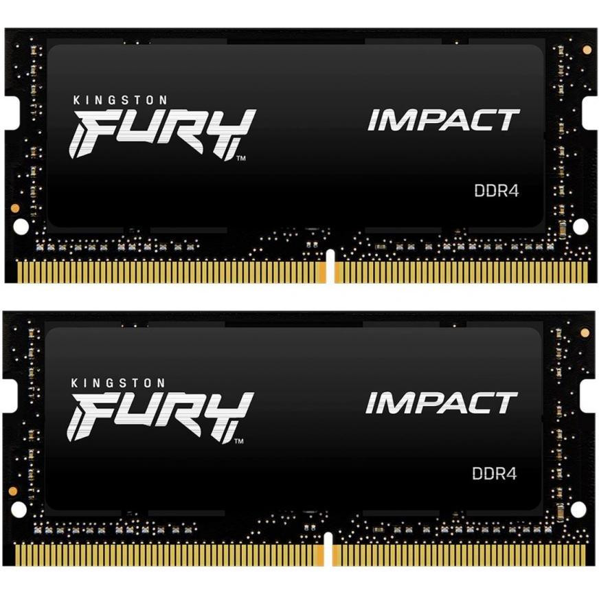 Kingston FURY 64 GB (2x32GB) SO-DIMM DDR4 2666 MHz Impact (KF426S16IBK2/64) - зображення 1