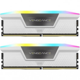   Corsair 32 GB (2x16GB) DDR5 6000 MHz Vengeance RGB White (CMH32GX5M2D6000C36W)