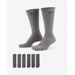   Nike Набір шкарпеток  Everyday Plus Cushioned Socks SX6897-065 бавовна 46-50 6 пар Сірі (195241138718)