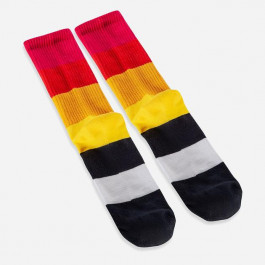   Griffon Socks Шкарпетки жіночі високі бавовняні  Різнокольорова Смужка S (35-39) Червоний/Жовтий/Чорний (ROZ650103