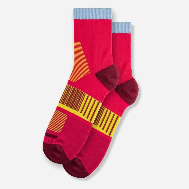 Griffon Socks Шкарпетки жіночі високі бавовняні  Спорт Малина S (35-39) Малиновий/Жовтий (ROZ6501033313) - зображення 1