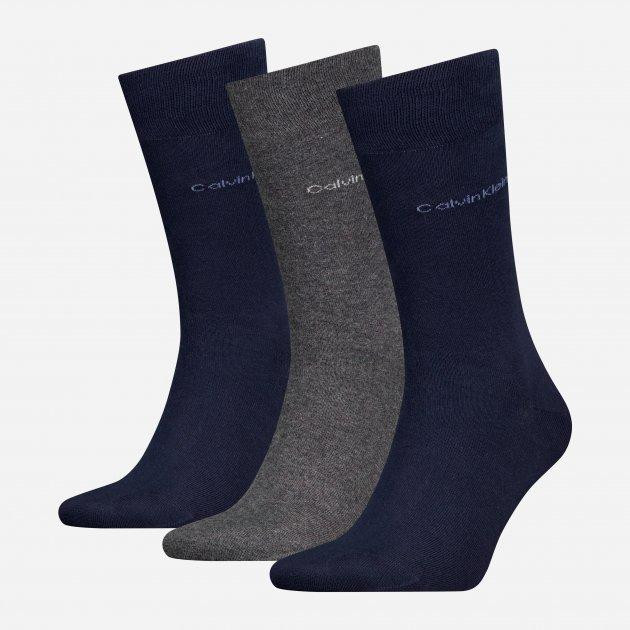 Calvin Klein Набір шкарпеток  Men Sock 3P 701226014004999 коттон One Size 3 пари Темно-сірий/Комбо (8720245513401 - зображення 1