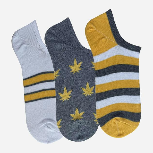 Premier Socks Набір чоловічих шкарпеток високих бавовняних  559 44-45 5 пар Білий/Гірчичний/Сірий (4820203345748) - зображення 1