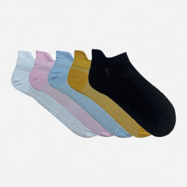   Premier Socks Набір жіночих шкарпеток бавовняних  14В35-5 36-40 5 пар Гірчиця/Бірюза/Пудра/Чорний/Білий (482020334