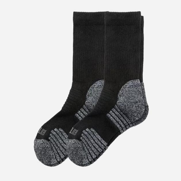 5.11 Tactical Набір чоловічих шкарпеток трекінгових високих  Duty Ready Ultra Crew Socks 10046-019 L 2 пари Black  - зображення 1