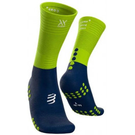   Compressport Шкарпетки  Mid Compression Socks 2020 FW, Blue/Lime, T1 (XU00005B 503 0T1)