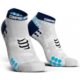   Compressport Шкарпетки  Pro Racing Socks V3.0 Run Low, White/Blue, T2 (RSLV3-00BL-T2)