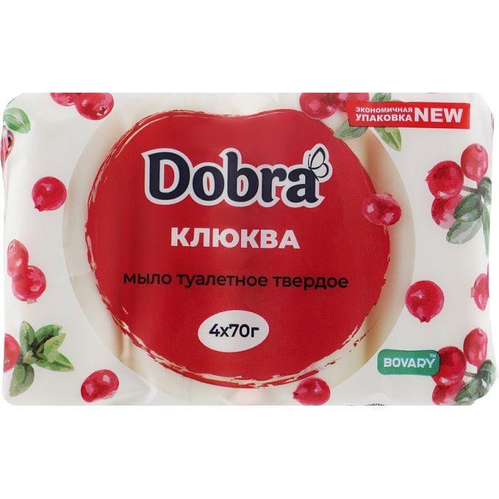 Bovary Мыло туалетное  Dobra Клюква 4х70г (4820195504178) - зображення 1