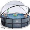 EXIT Stone Pool 427x122cm + sand filter pump, dome / grey (30.47.14.00) - зображення 6