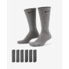 Nike Шкарпетки  U Nk Ed Pls Csh Crw 6Pr-132 SX6897-065 котон M Carbon Heather/Black (195241138695) - зображення 1