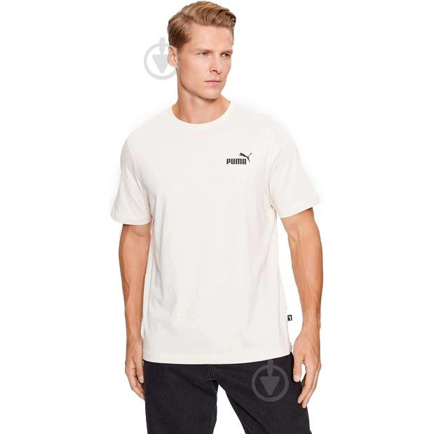 PUMA Молочна чоловіча футболка  ESS Small Logo Tee (s) 586669/88 - зображення 1