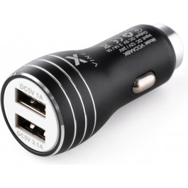   Vinga Dual USB Car Charger aluminium 15.5W Max (VCCAABK)