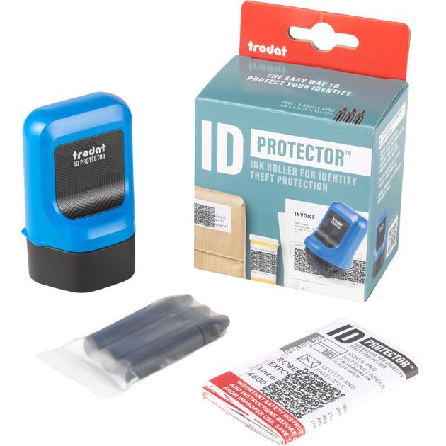 TRODAT Роликовий штамп  ID Protector+ 3 Refills синій (443673407) - зображення 1