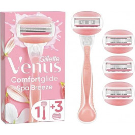   Gillette Бритва  Venus Comfortglide Spa Breeze з 4 змінними картриджами (7702018469727)