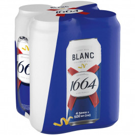   Kronenbourg Пиво  1664 Blanc світле 4.8% 0.5 л х 4 шт. з/б (4820000457286)