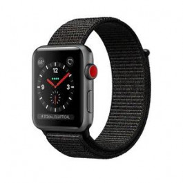   Apple Watch Series 3 GPS + Cellular 42mm Space Gray Case w. Black Sport L. (MRQF2)