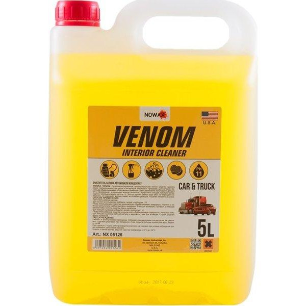 NOWAX Очиститель обивки салона  NX05126 Venom Interior Cleaner 5л - зображення 1