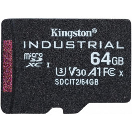   Kingston 64 GB microSDXC UHS-I (U3) V30 A1 Industrial (SDCIT2/64GBSP)