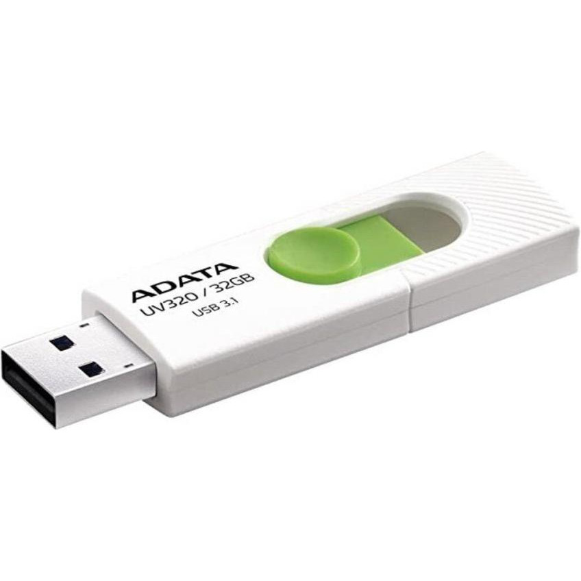 ADATA 32 GB UV320 White/Green (AUV320-32G-RWHGN) - зображення 1