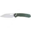 CJRB Pyrite Wharncliffe Micarta AR-RPM9 Steel Green (J1925A-MGN) - зображення 1