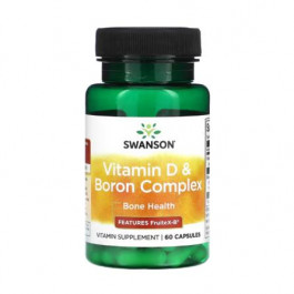   Swanson Vitamin D Boron Complex Вітамін D та Бор 60 капсул