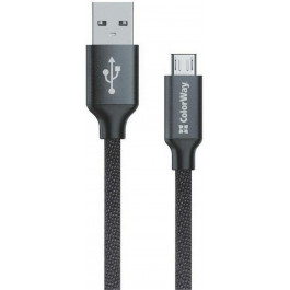   ColorWay USB/Micro-USB Black 2m (CW-CBUM009-BK)