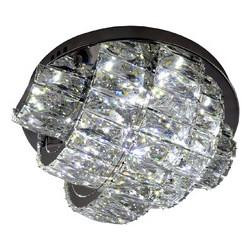   Sunnysky Люстра потолочная хрустальная LED с пультом C8772/350 Хром 19х35х35 см.