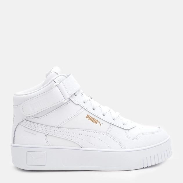 PUMA Женские кеды высокие  Carina Street Mid 39233701 39 (6UK) 25 см  White- White- Gold (4099683275665) - зображення 1