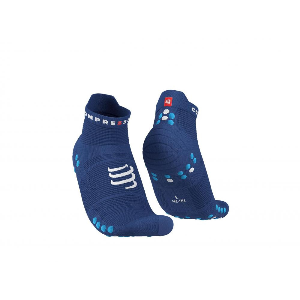 Compressport Шкарпетки  Pro Racing Socks V4.0 Run Low, Sodalite/Fluo Blue, T2 (XU00047B 533 0T2) - зображення 1