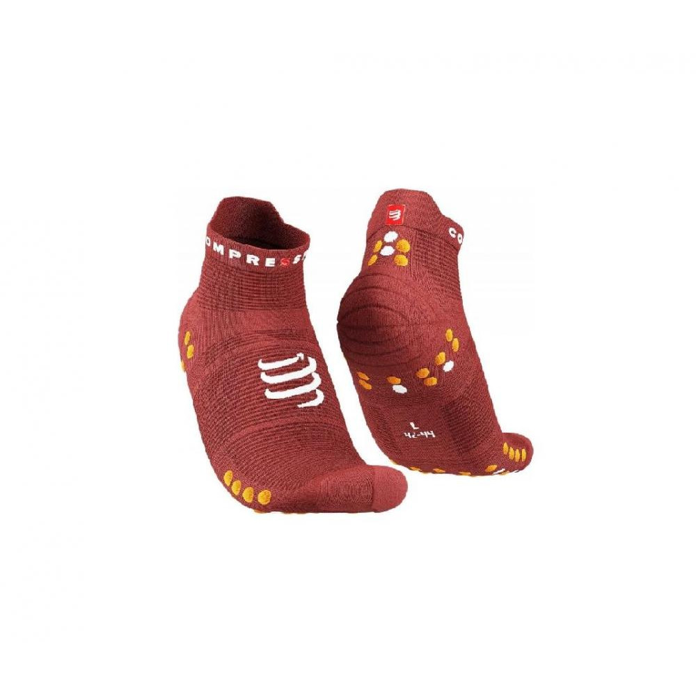 Compressport Шкарпетки  Pro Racing Socks V4.0 Run Low, Spd Apple/Dk Cheddar, T4 (XU00047B 309 0T4) - зображення 1