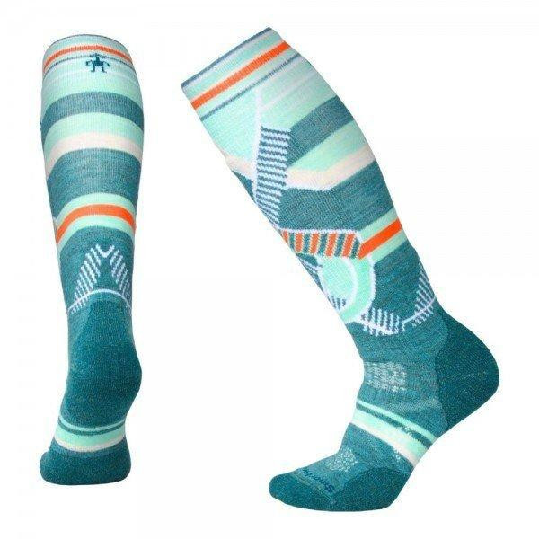 Smartwool Шкарпетки жіночі  PhD Ski Medium Pattern Mediterranean Green, р. S (SW B01002.A19-S) - зображення 1