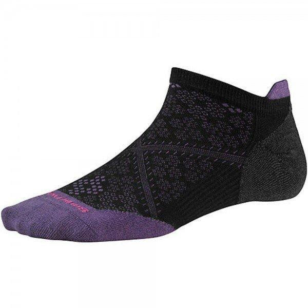 Smartwool Шкарпетки жіночі  PhD Run Ultra Light Micro Black / Desert Purple, р. s (SW SW188.287-S) - зображення 1