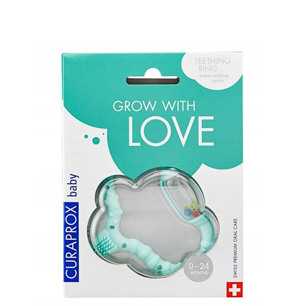 Curaprox Baby Green з м'яким брязкальцем для прорізування зубів (0-24 м.) - зображення 1