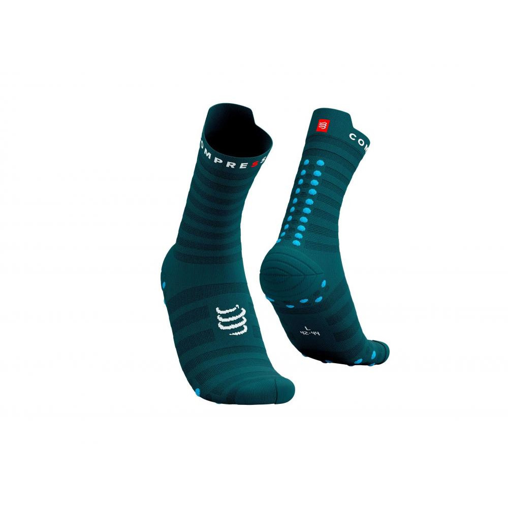 Compressport Шкарпетки  Pro Racing Socks V4.0 Ultralight Run High, Shaded Spruce/Hawaiian Ocean, T1 (XU00050B 118 - зображення 1