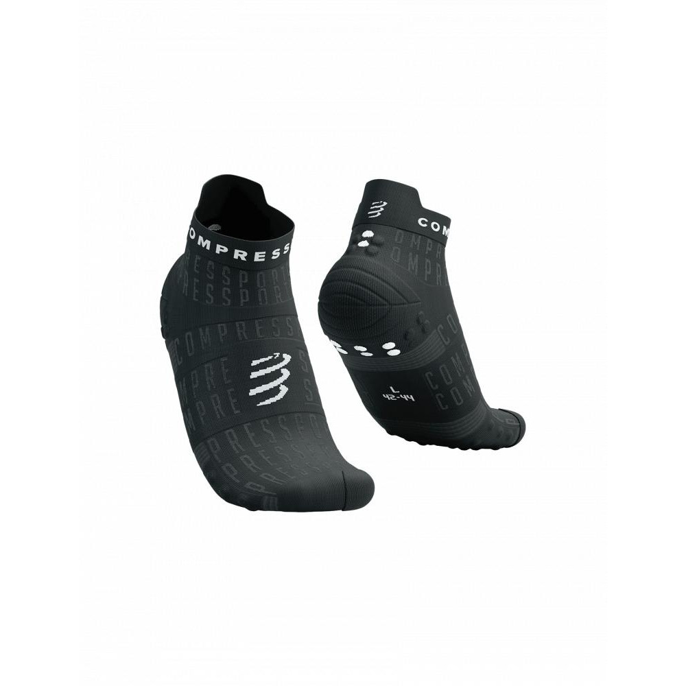 Compressport Шкарпетки  Pro Racing Socks V4.0 Run Low - Black Edition 2023, Black/White, T4 (XU00086L 910 0T4) - зображення 1