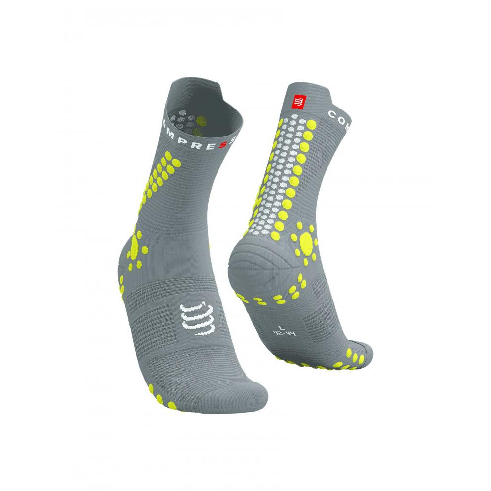 Compressport Шкарпетки  Pro Racing Socks V4.0 Trail, Alloy/Primrose, T2 (XU00048B 114 0T2) - зображення 1