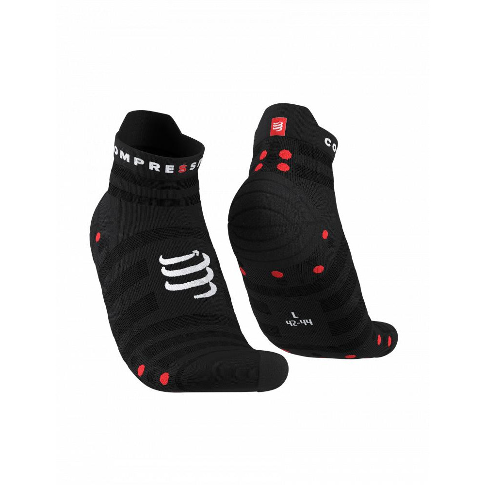 Compressport Шкарпетки  Pro Racing Socks V4.0 Ultralight Run Low, Black/Red, T2 (XU00051B 906 0T2) - зображення 1