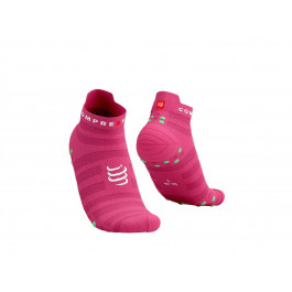   Compressport Шкарпетки  Pro Racing Socks V4.0 Ultralight Run Low, Hot Pink/Summer Green, T2 (XU00051B 379 0T2)