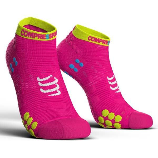 Compressport Шкарпетки  Pro Racing Socks V3.0 Run Low, Fluo Pink, T2 (RSLV3-FL3430-T2) - зображення 1