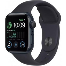   Apple Watch SE 2 GPS 40mm Midnight Aluminum Case w. Midnight S. Band - S/M (MNT73)